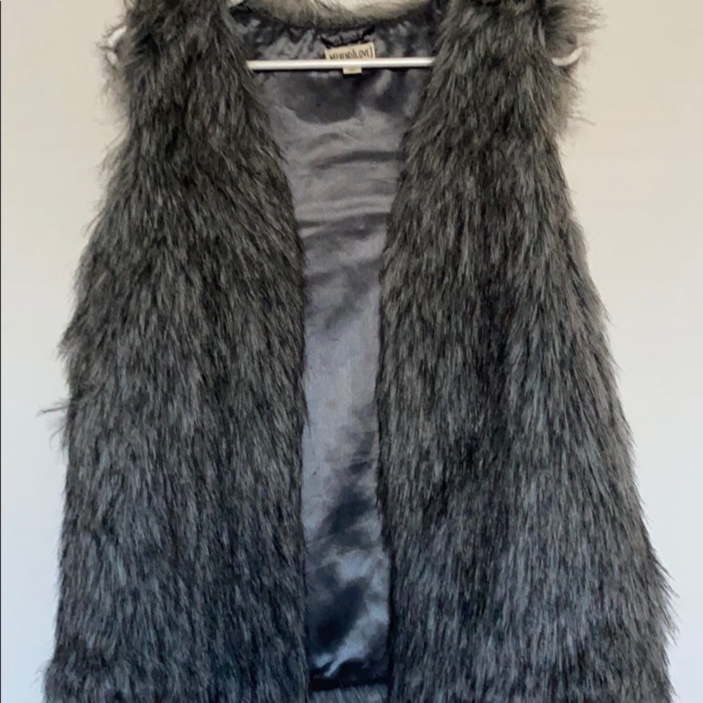Faux fur vest